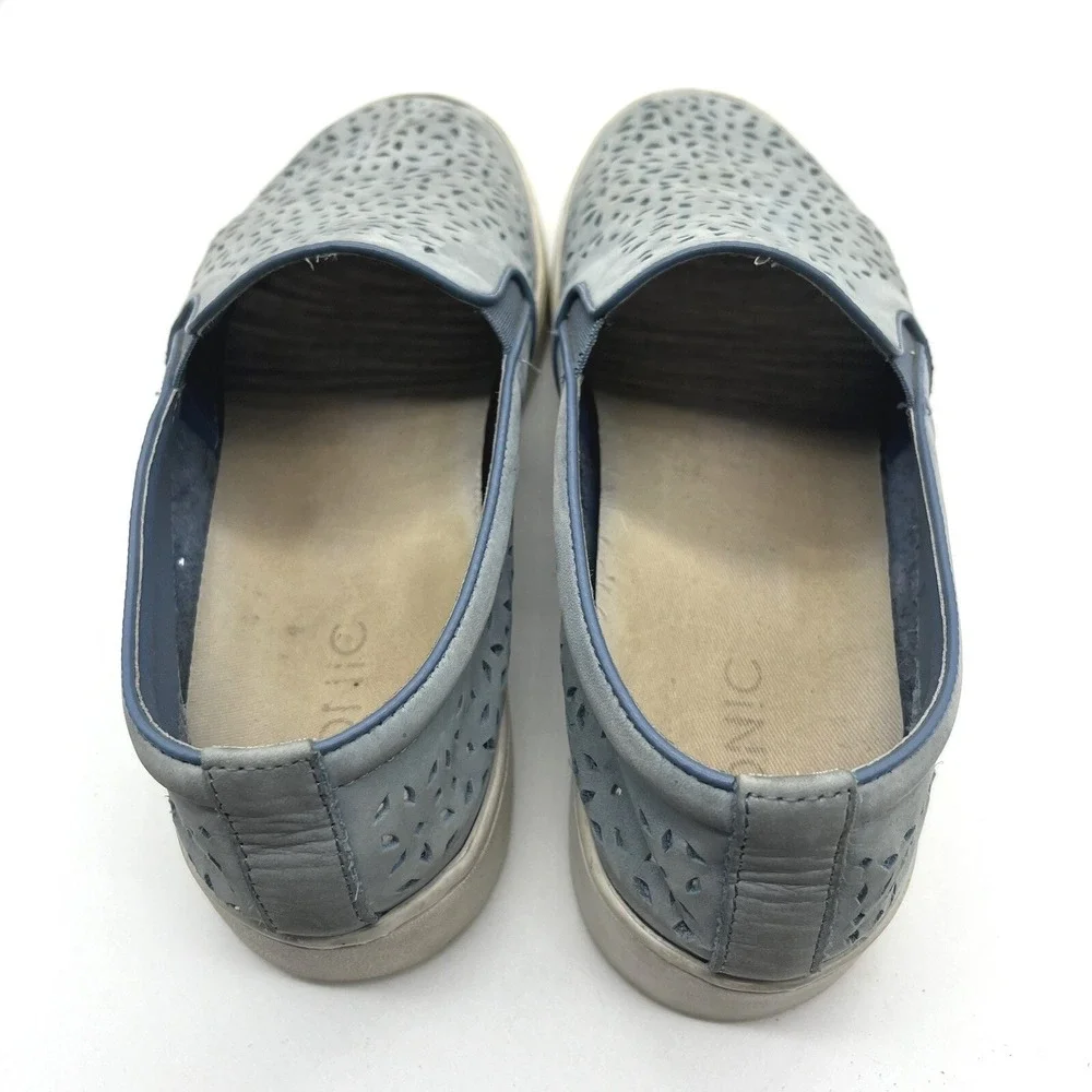 Vionic Perforated Slip On Sneakers Women's‎ Size 9 Blue Leather Cutout